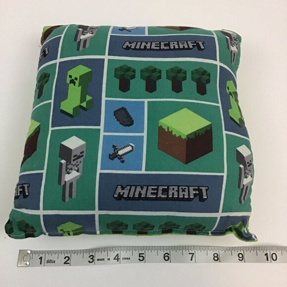 Minecraft Small Decorative Kids Bedroom Throw Pillow Creeper Skeleton Block - Picture 6 of 7